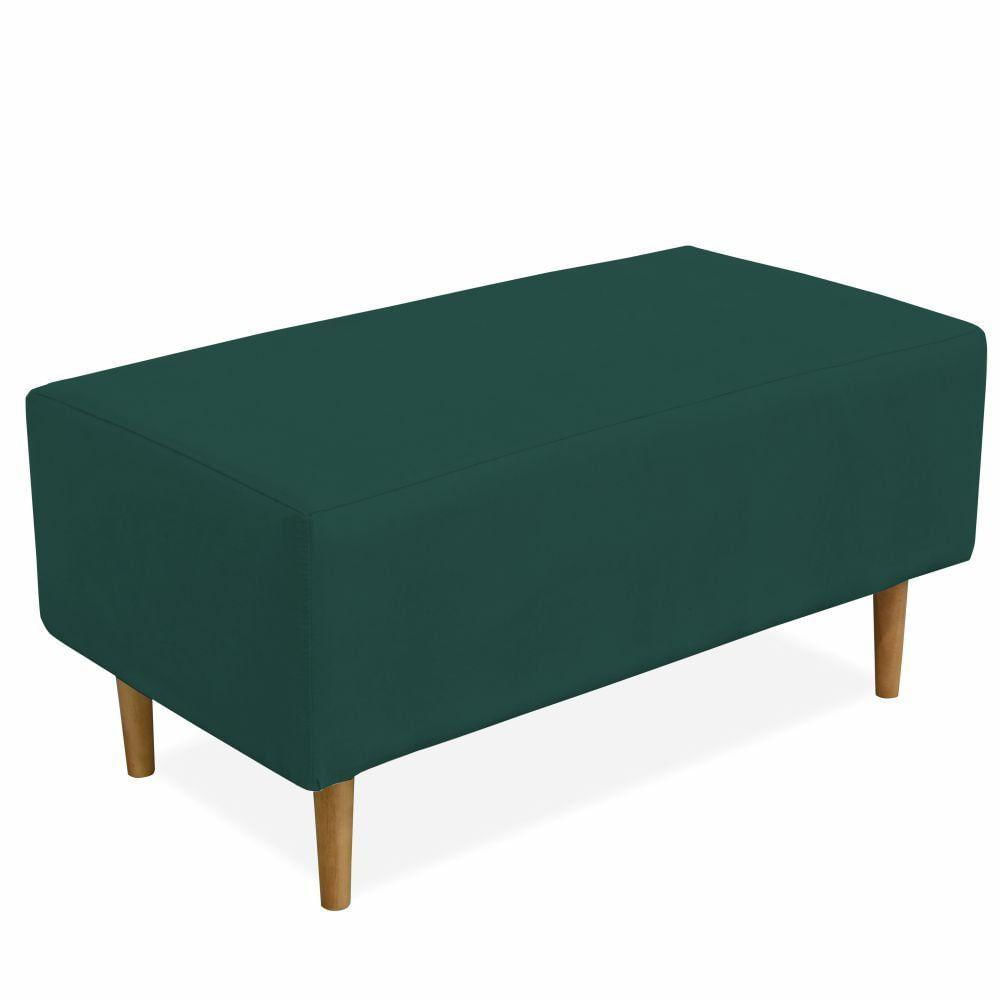 Puff Decorativo Sala de Estar Cléo W01 Pés Palito 90 cm Suede Verde Musgo - Lyam Decor