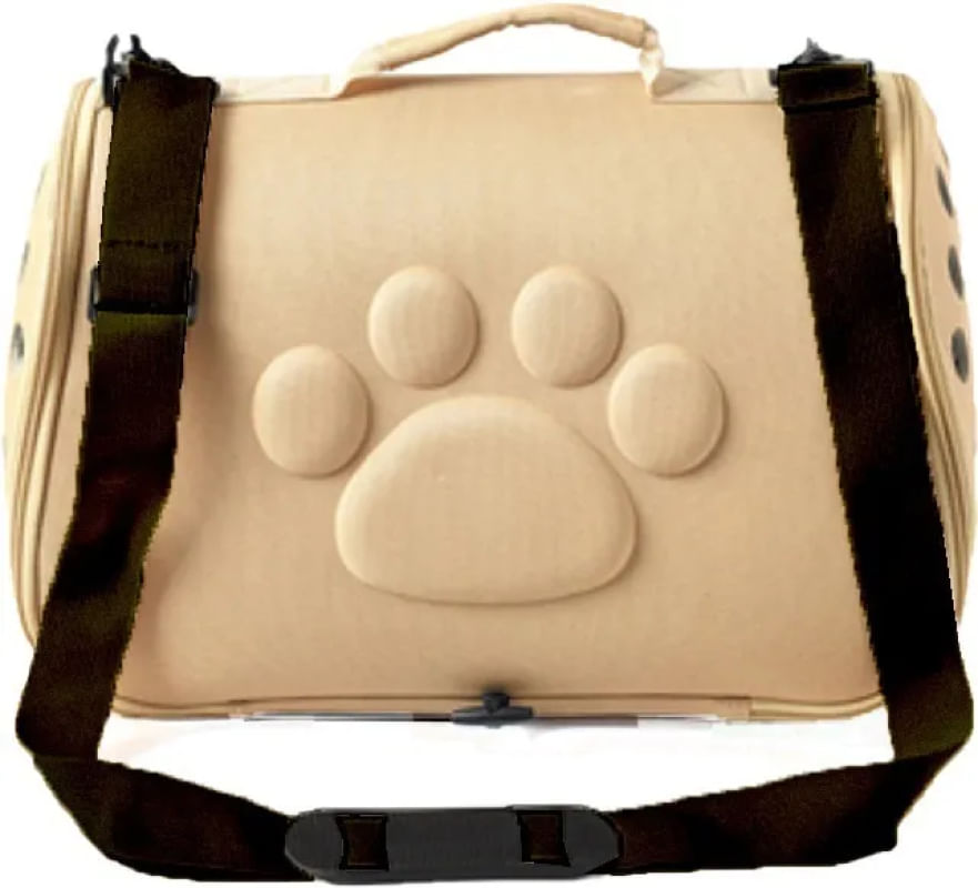 Bolsa Transporte Pet Bege Cães e Gatos Mais Dog Glamour