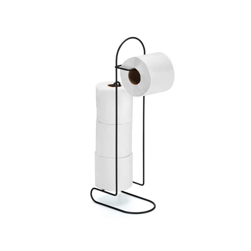 Encontraproduto.com.br - Suporte para Papel Higiênico Chão Arthi Preto