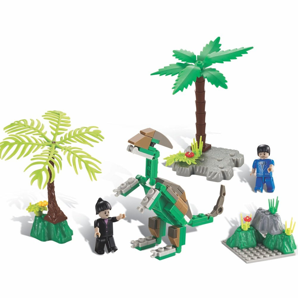 Blocos de Encaixe Dino Saga Operação Oviraptor Dinossauros 112 peças Multicolorido 6576 Xalingo