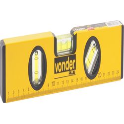 Nível alumínio 10" 3 bolhas base magnética - Vonder Plus