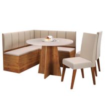 Conjunto de Sala de Jantar de Canto Patrick Viero com 2 Cadeiras Milão