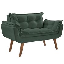 Poltrona Opalla 1 Lugar Suede Verde