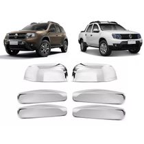 Kit Aplique Capa Cromada Retrovisor Maçanetas Duster 2020