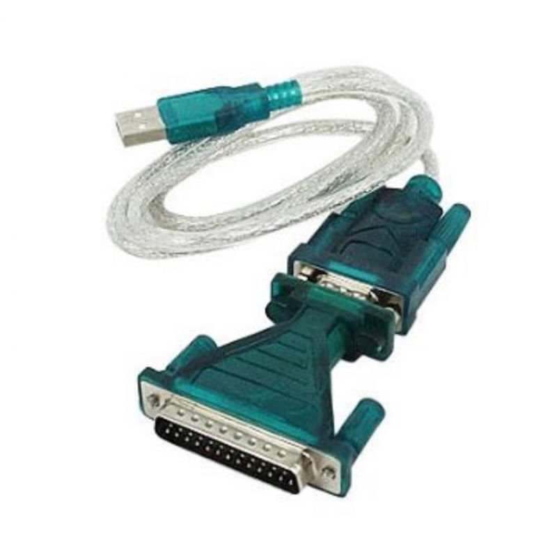 Cabo Adaptador Conversor Usb Serial Db9 Rs232 Paralelo Db25