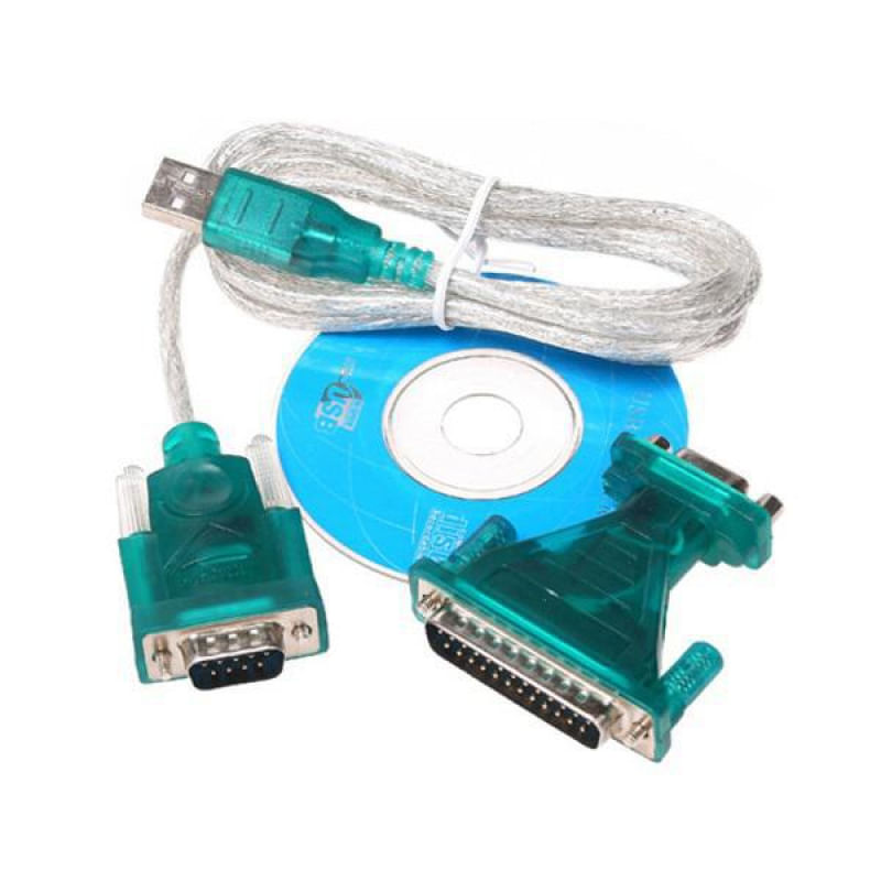 Cabo Adaptador Conversor Usb Serial Db9 Rs232 Paralelo Db25