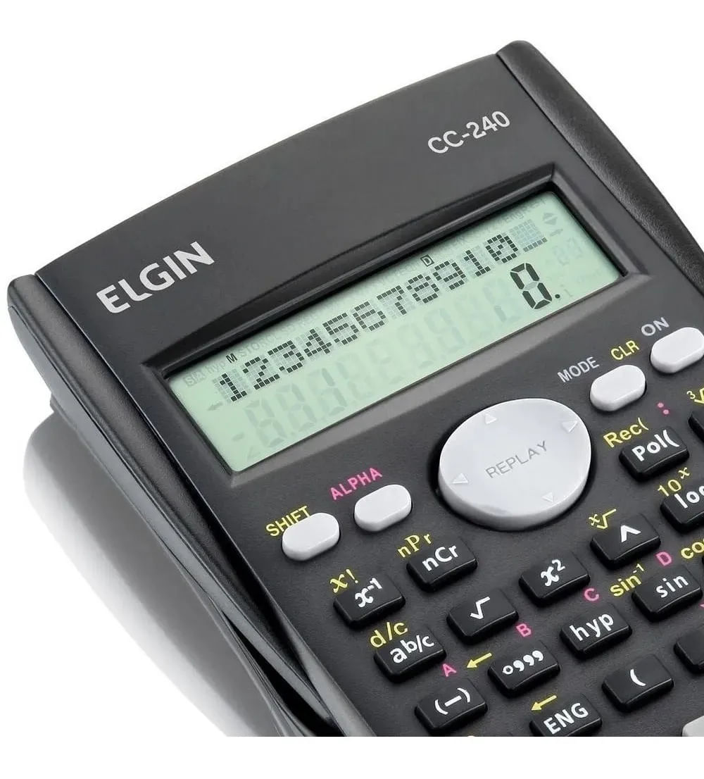 Calculadora Científica 240 Funções Com Capa Protetora Elgin