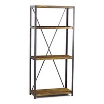 Estante Baviera 3 Prateleiras Grafite Rustic Brown Gran Belo