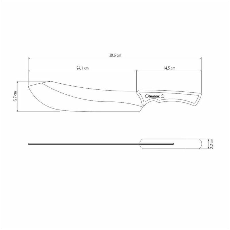 Faca Para Carne 10' Churrasco Black Tramontina