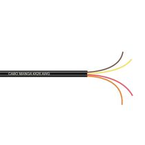 Cabo Manga 4x26 AWG - sem Blindagem Preto - 2 Metros