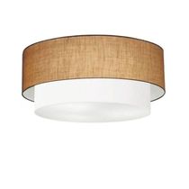Plafon De Sobrepor Cilíndrico Sp-3063 Cúpula Cor Palha Branco