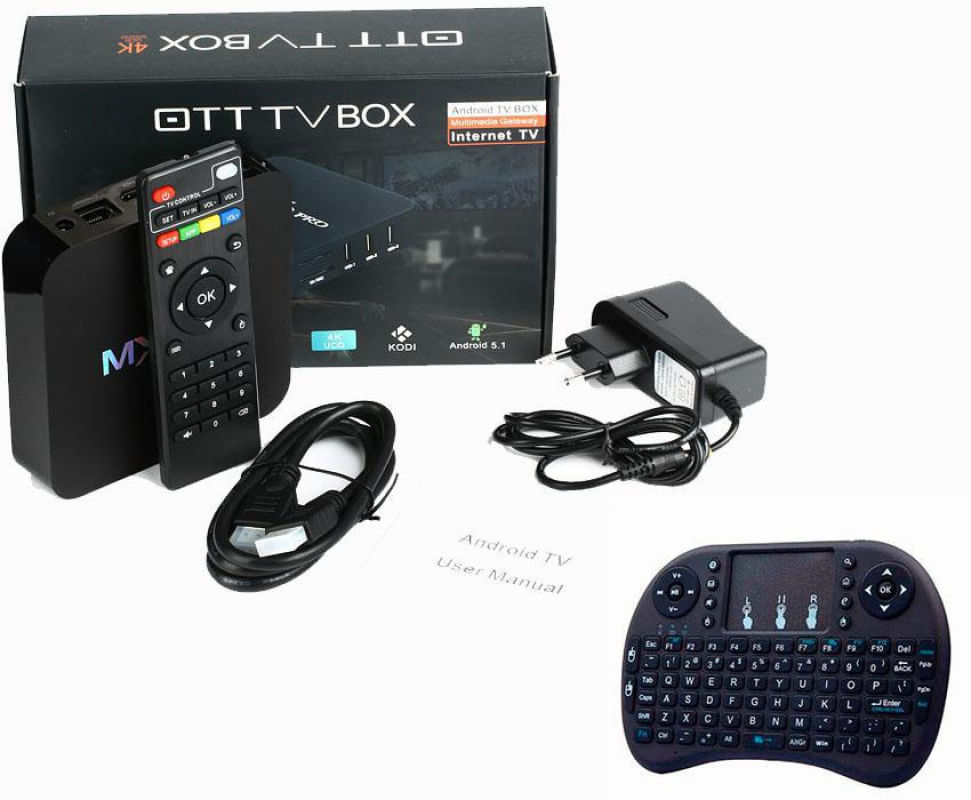 Tv Box Hd Android 4.4 Wifi Smart Tv Iptv Hdmi + Mini Teclado