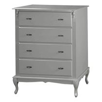 Cômoda Luiz Xv 4 Gavetas 1030 Laca Cinza