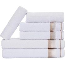 Jogo de Toalhas Luxury Soft Beka 360 g/m² 2 Banho + 2 Rosto + 2 Piso Luxo Branco