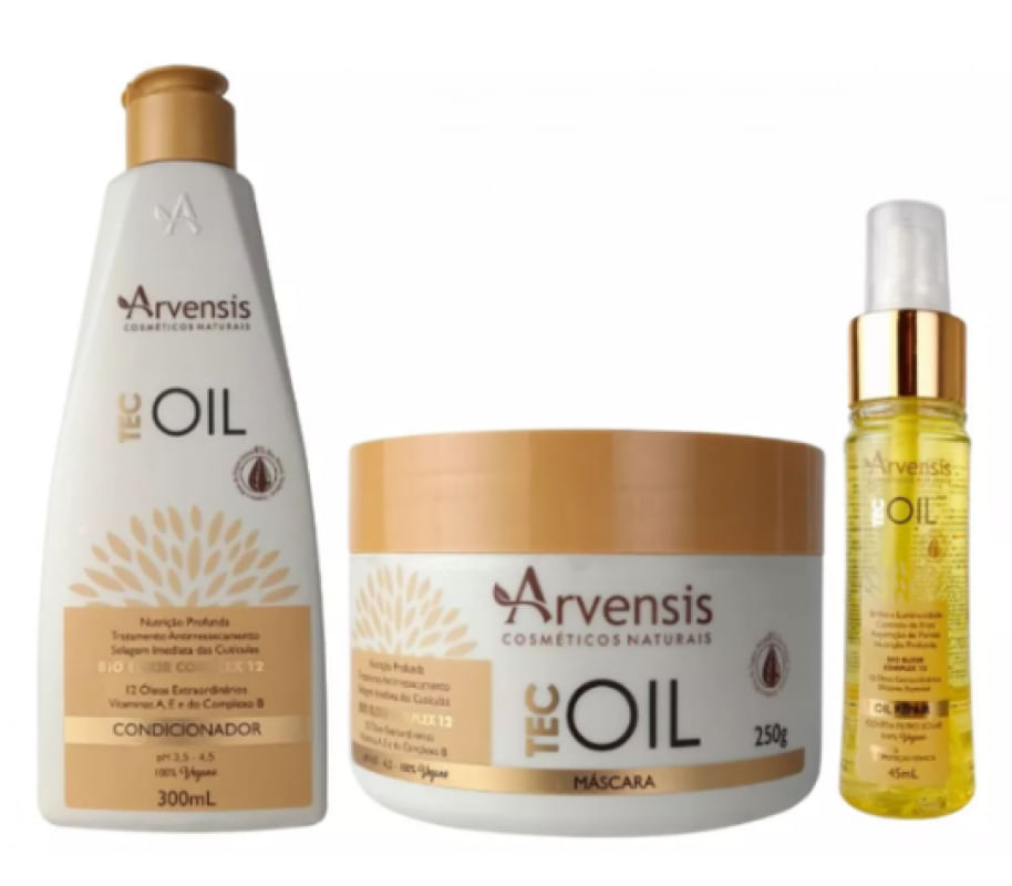 Kit Arvensis Tec Oil Condicionador + Máscara + Finalizador