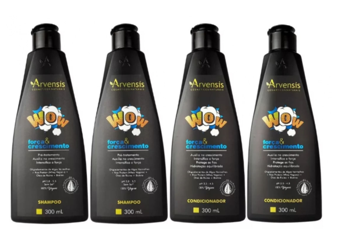 Kit Arvensis Wow Força e Crescimento Shampoo + Condicionador