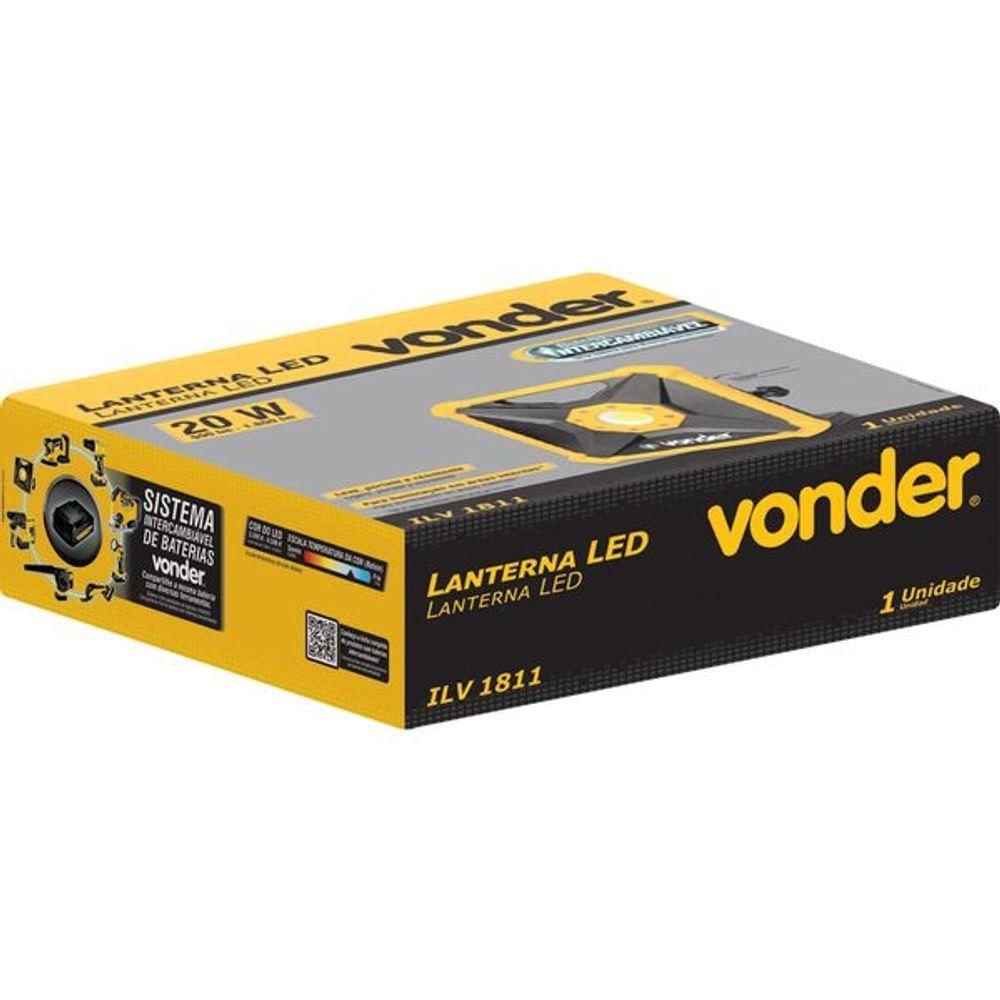 Encontraproduto.com.br - Lanterna Led 18V Ilv1811 sem Bateria sem Carregador - Vonder