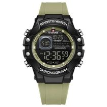 Relógio Multifuncional Masculino Digital Design Esportivo A Prova D´agua 3atm Bege