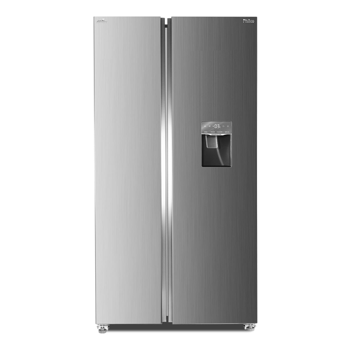 Geladeira/refrigerador 434 Litros 2 Portas Inox Side By Side - Philco - 110v - Prf637id