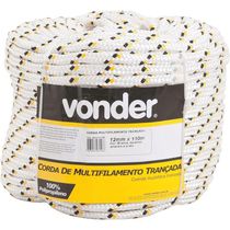 Corda Multifilamento Trançada 14,0mm 4,5kg 50 Metros Branca-