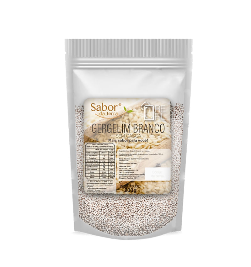 Gergelim Branco sem Casca Sabor da Terra 200g