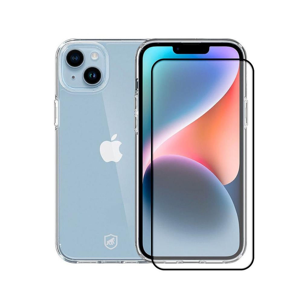 Kit Capa Clear Proof e Pelicula Coverage 5D Pro Preta para iPhone 11 - Gshield