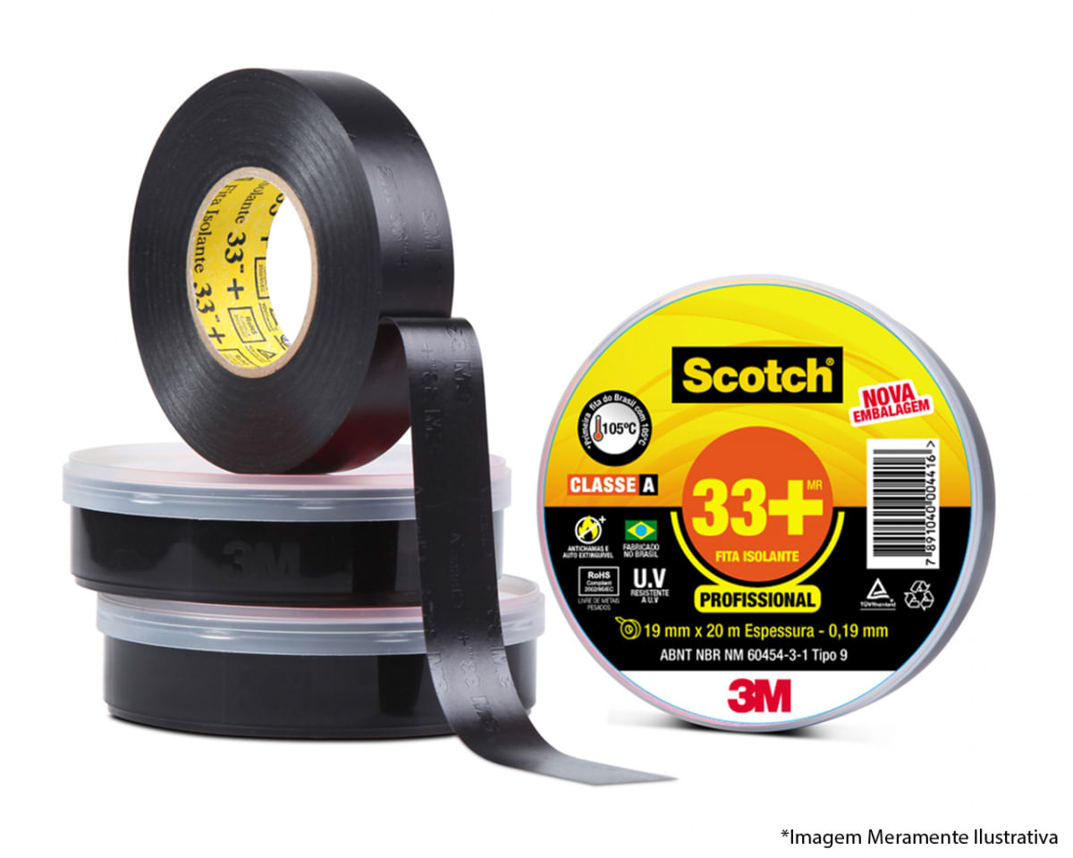 Fita Isolante 3M 33+ 19X05M c/12pçs