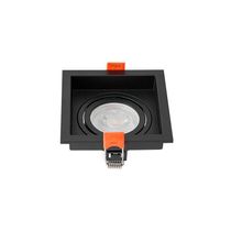 Spot De Embutir Recuado Nordecor Loyo Para 1 Lâmpada Gu10 Mr16 Quadrado Preto