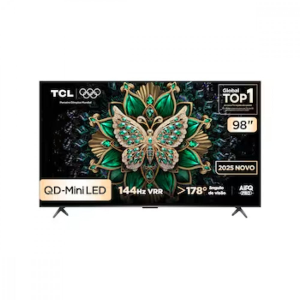 Smart TV 98 Polegadas 98C6K 4K QD-Mini LED Google TV 144Hz Semp TCL