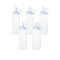 Kit 5 Bisnagas Plásticas 250 Ml Plasvale Branco