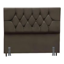Cabeceira Para Cama Box King 195 Cm Manuela Com Frame Suede Marrom