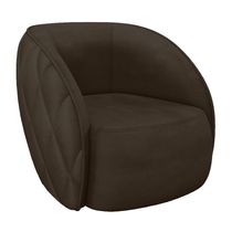 Poltrona Decorativa Para Sala Living Olimpo M03 Veludo Marrom - Lyam Decor