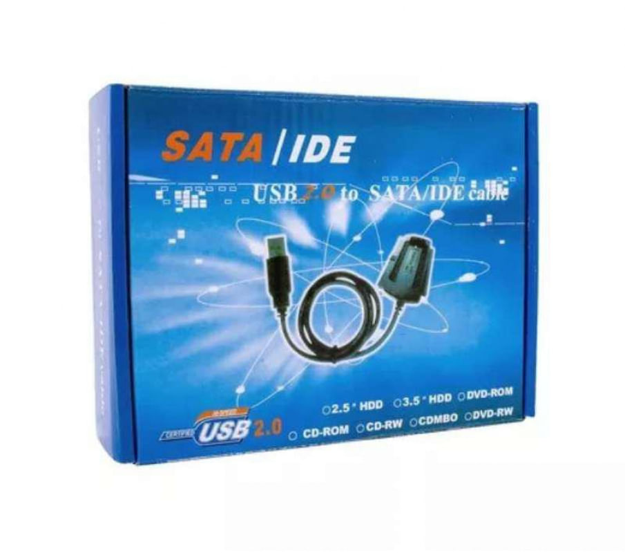 Cabo Adaptador Sata Ide Usb 2.0 Conversor Com Fonte