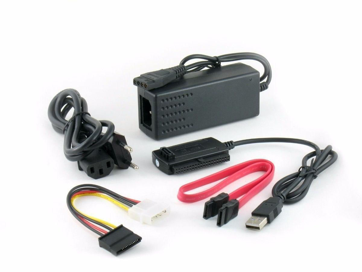 Cabo Adaptador Sata Ide Usb 2.0 Conversor Com Fonte