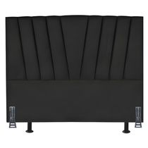 Cabeceira Cama Solteirão 100 Cm Ludmilla Em Suede Com Frame Cor:preto