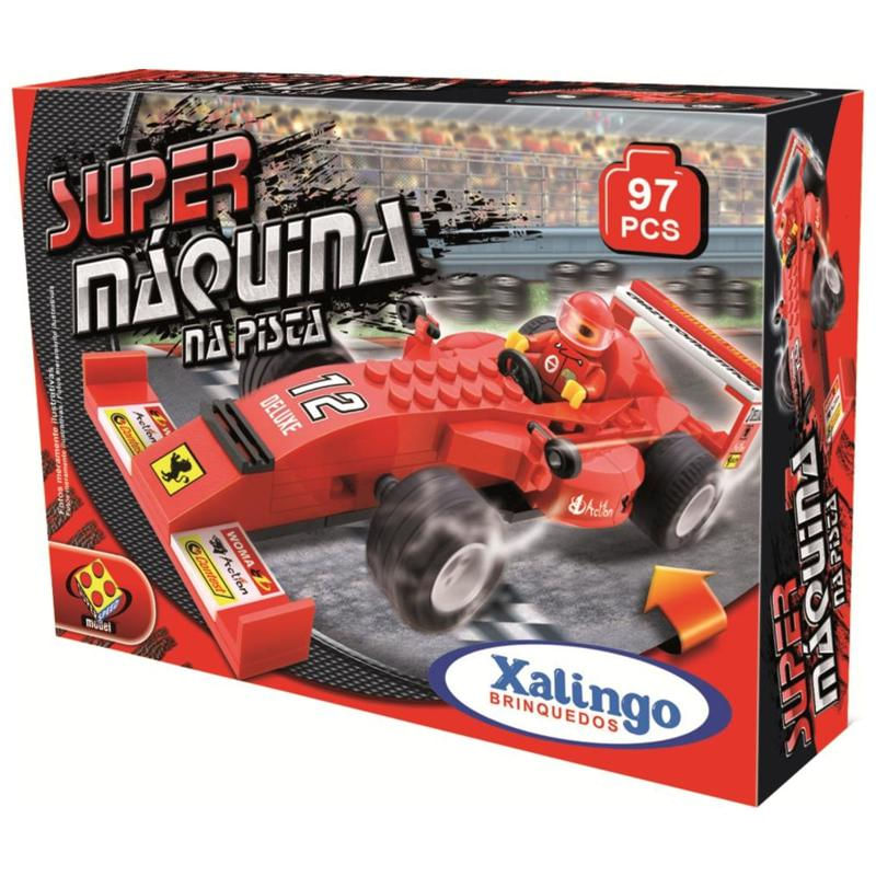 Blocos de Encaixe - Super Máquina na Pista - 97 peças - Xalingo