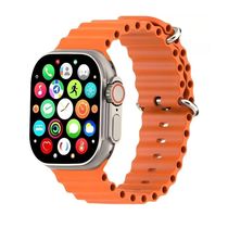 Relógio Digital Smartwatch Watch 9 Ultra Mini 41mm Pulseira Oceano Laranja