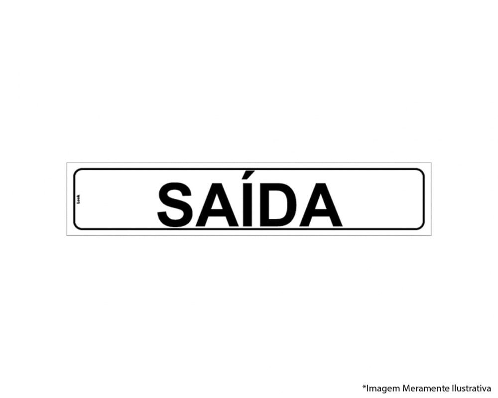 Placa Sinal.Pvc 05X25Cm Saida Ref2402