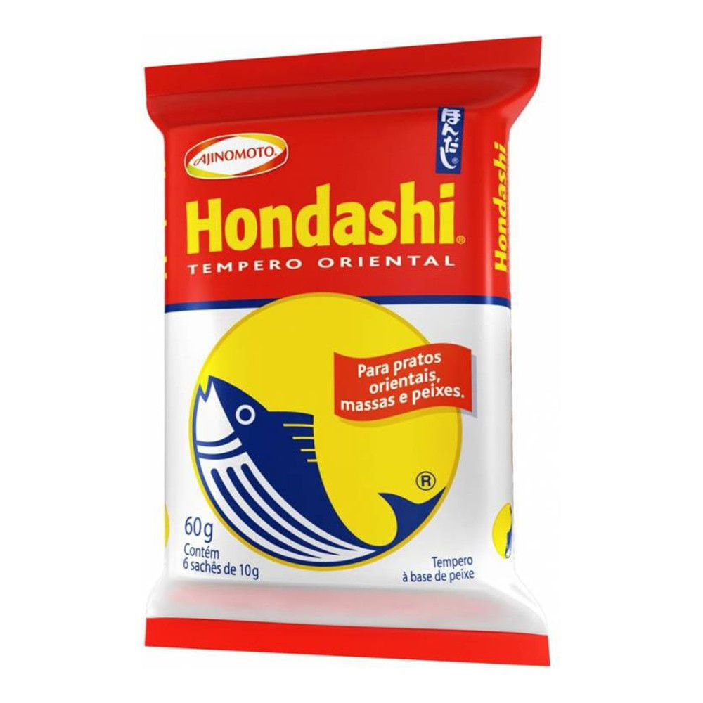 Tempero Hondashi 60g  Peixe Bonito 6 Saches 10g Ajinomoto