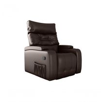 Poltrona Do Papai Reclinável E Giratória Luxo Premium Commander Matrix Sintetico Marrom