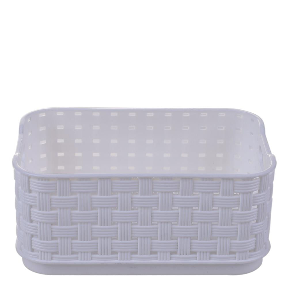 Caixa Organizadora 520ml Rattan 5043 Arthi Branca Branca