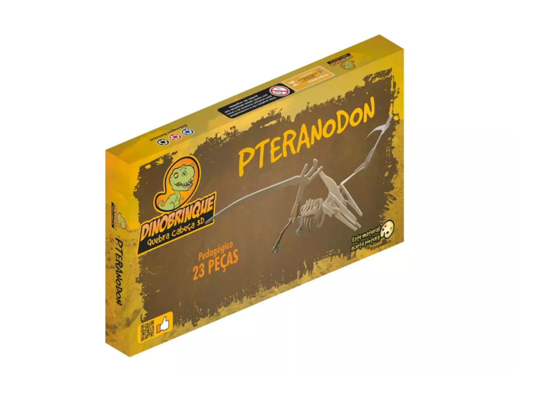 Quebra-Cabeça 3D Pteranodon 23 Peças - Dinobrinque