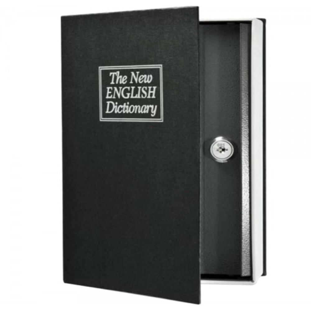 Encontraproduto.com.br - Cofre Camuflado Com Chave Livro Secreto Porta Joias Dinheiro Documentos Metal Estante Seguranca Com Discrição