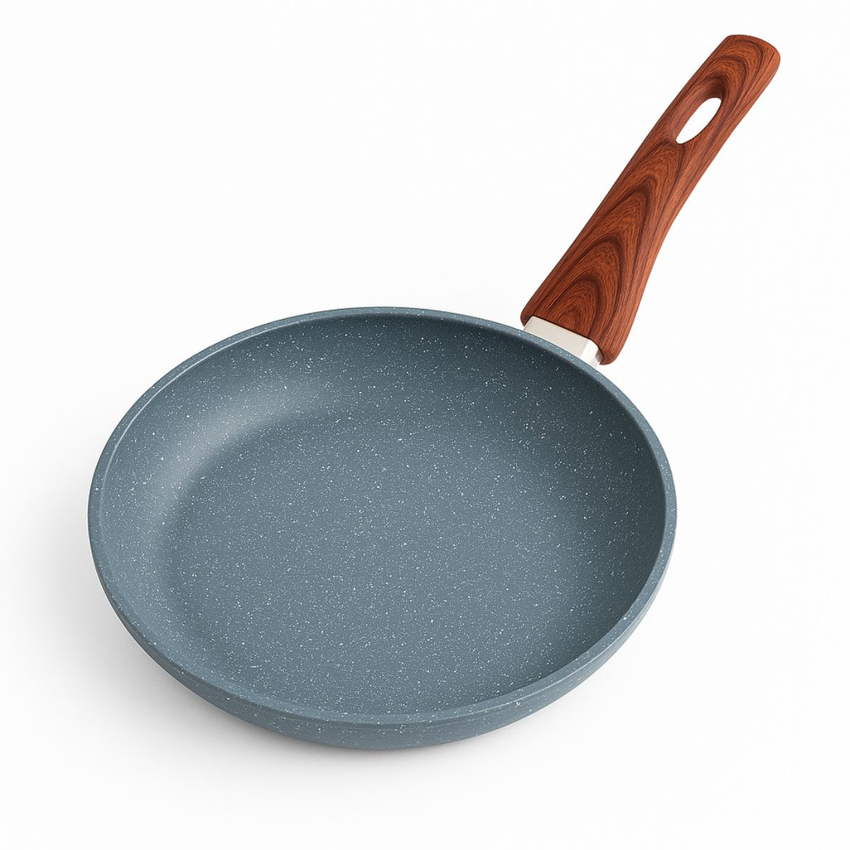 Frigideira Antiaderente Cerâmica 24cm Cinza Cabo Soft Touch
