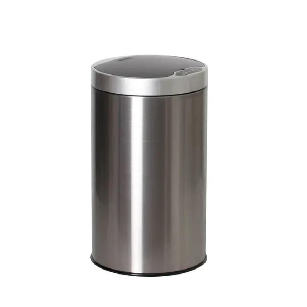 Lixeira Automatica Com Sensor 12 Litros Inox Polido Grande Cabo Usb Com Cesto Removivel Luxo