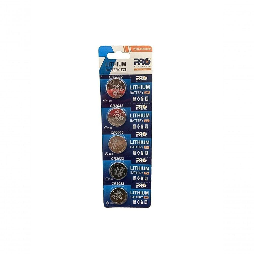 Encontraproduto.com.br - Bateria CR2032 Proeletronic PQBA-CR2032/05 Lithium com 5 Unidades