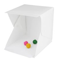 Mini Estudio Fotografico Led Portatil Cabine Fotografia Ecommerce Iluminação 2 Fundos Box Completo