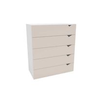 Cômoda De Quarto Porto C- 5 Gavetas Branco-creme - Politorno