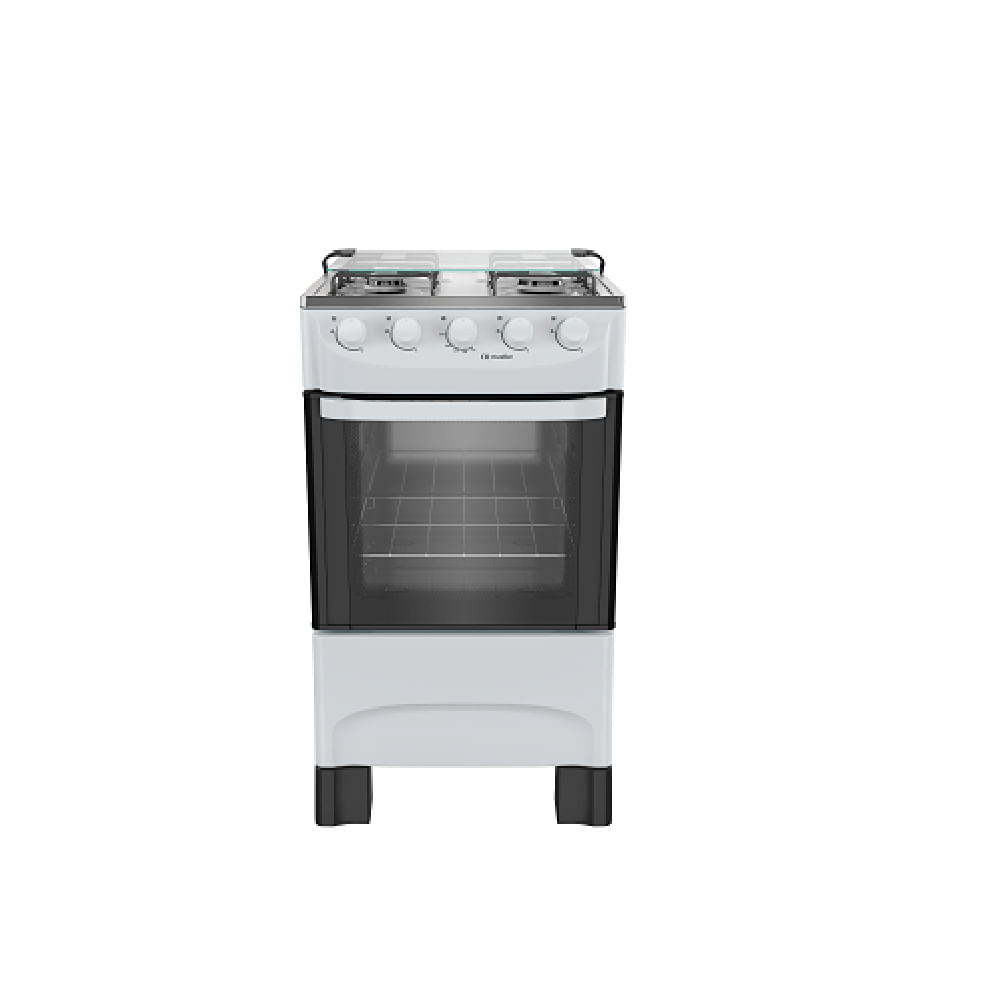 Fogão de Piso Mueller 4 Bocas Mesa Inox Branco MFI4BA N/A