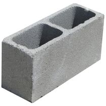 Bloco De Concreto Vedação 19x19x39cm Com Fundo - Vb Blocos Bloco Concreto Vedacao 19x19x39cm